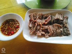 冷水猪肚-菠菜美食