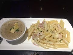 蘑菇培根奶油意面-bluefrog蓝蛙(悠唐购物中心店)