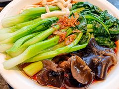 白灼菌菇菜心-新白鹿餐厅(虹桥南丰城店)