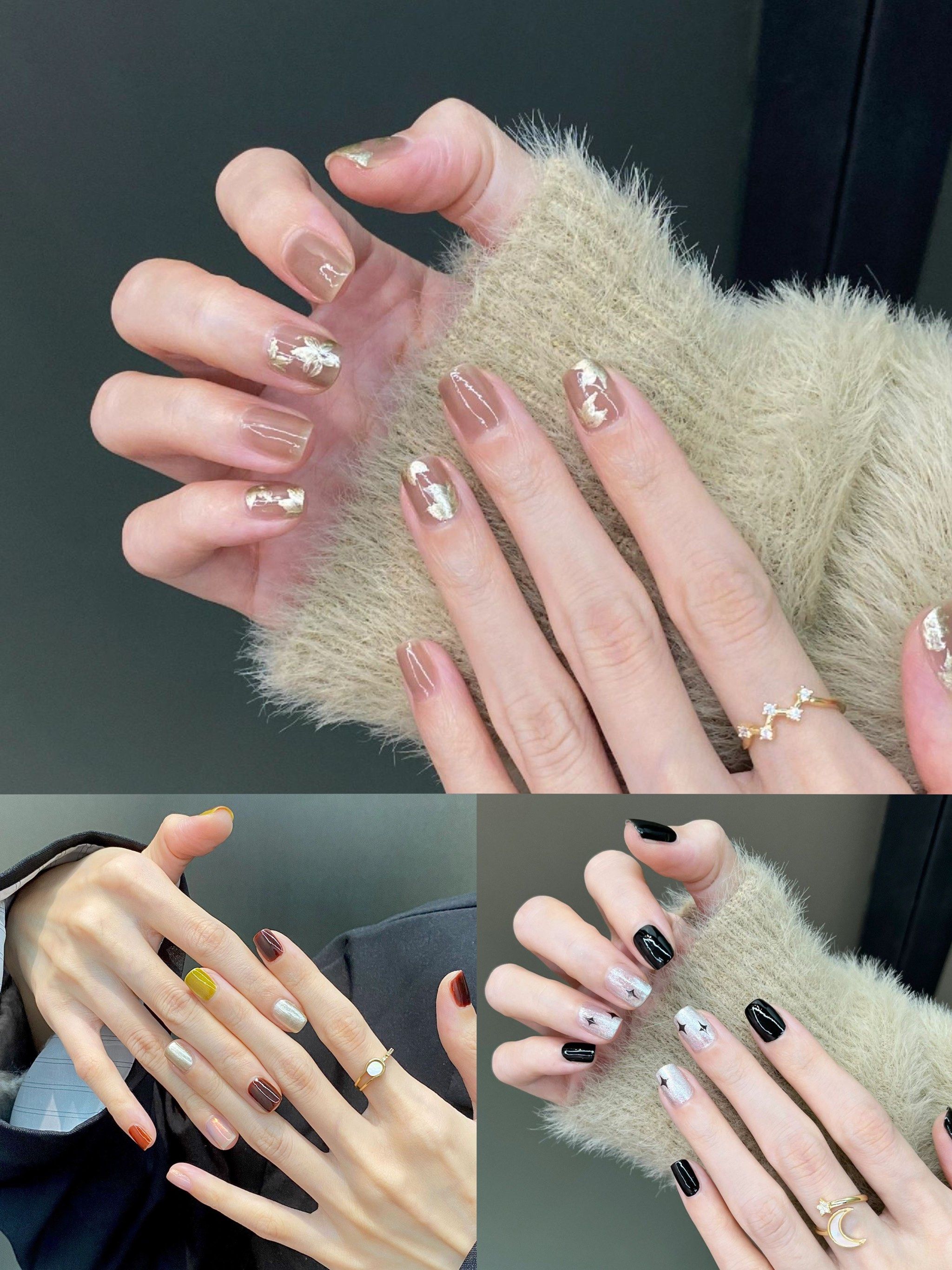 秋季新品温柔简约气质美甲