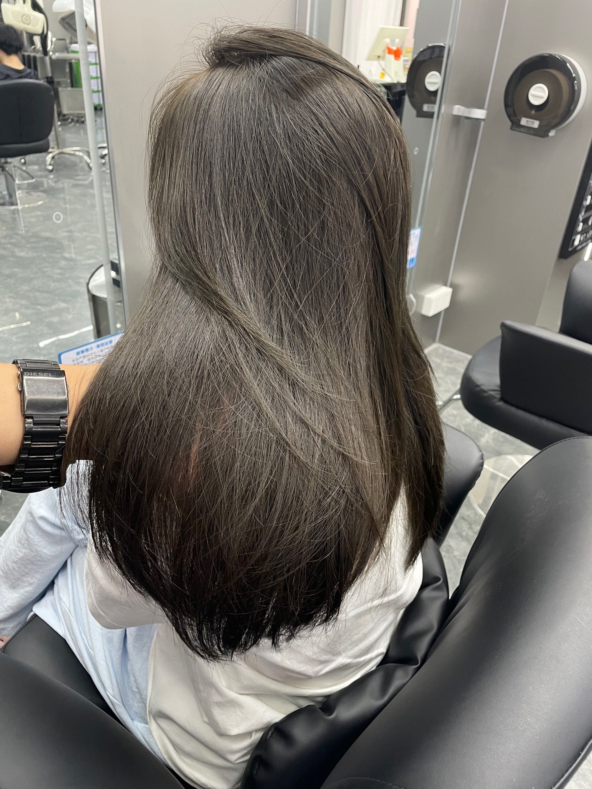 冷茶灰棕色 #染发