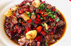 Duck Blood with Pork Strips