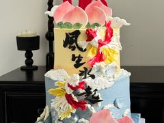 -咖咖熊蛋糕定制·英国蓝风车动物性淡奶油