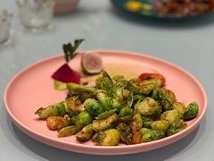 孢子甘蓝煎虾仁-甜阿姨·天台花园私房菜(万松园店)