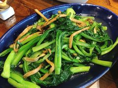 茶树菇炒菜心-北京老铺烤鸭(老城根店)