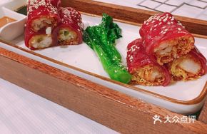 Golden Net Sea Shrimp Red Rice Noodle