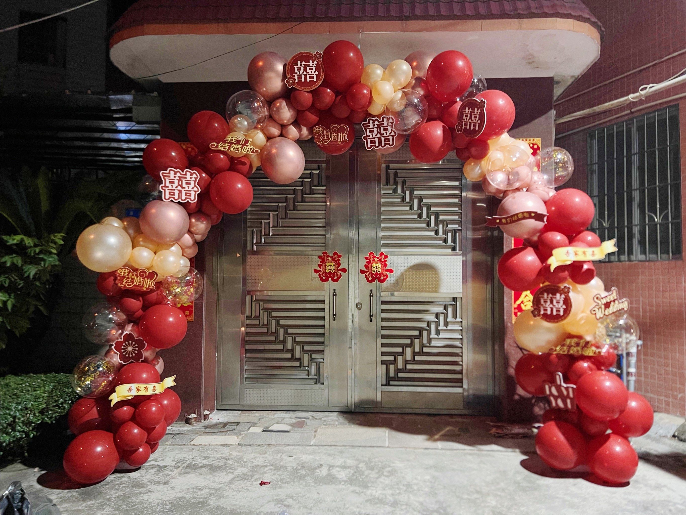 婚礼气球布置拱门