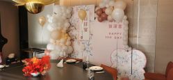 -宝宝百日宴周岁生日派对气球布置策划