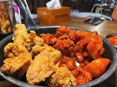原味炸鸡和酱油鸡双拼-MI WU FACTORY米屋美食工厂餐厅(绿地店)