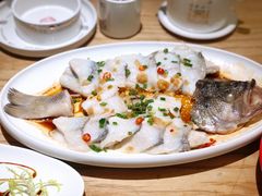 鲜花椒冬菜蒸鲈鱼-粤集·手工粤菜(皇庭广场店)