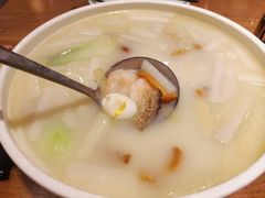 奶汤海鲜蒲菜-渔家灯火(明湖店)