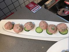 贡菜猪肉滑-为什么牛潮汕牛肉火锅(中信广场店)