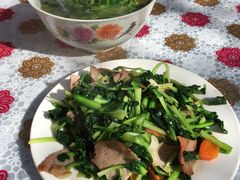 牡丹菜炒腊肉-翕庐小苑