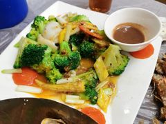 西兰花炒花枝-凤城康记饭店