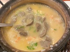 牛肉丸基围虾干贝粥-金穗园·砂锅粥.醉鸡煲火锅(长寿路店)