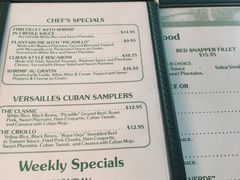 菜单-Versailles Restaurant Cuban Cuisine