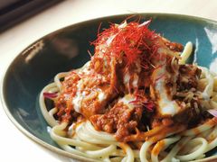 印度风味菠菜咖喱鸡腿拌面-里面·Noodlology(机电院店)