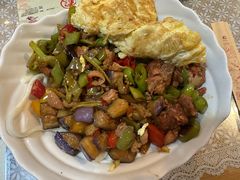 茄子肉丁小公鸡双拼拌面-文三里屯面馆(三里屯店)