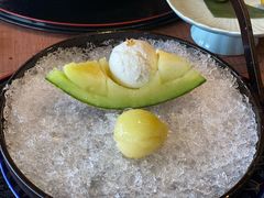 蜜瓜冰淇淋-湖月·割烹料理(湖滨店)