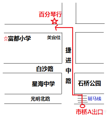 附近琴行位置地图图片