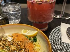 烟熏三文鱼水波蛋泡菜炒饭-gaga(深圳福田星河COCO Park店)