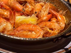 橄榄油蒜香煎虾-庐灶江南·江南菜·四合院Bistro(东直门雍和宫·原华侨宾馆店)