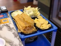 炸腐竹-蜀八婆鲍鱼鸡虾煲虾(东方广场店)