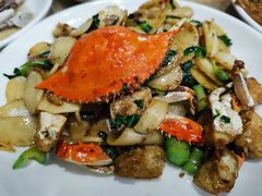 白蟹炒年糕-红灯笼龙凤饭店(宁波老字号店)