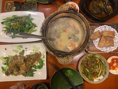 生炒广东菜心-金穗园·砂锅粥.醉鸡煲火锅(长寿路店)