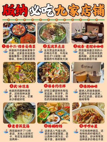 西双版纳必吃的9⃣家地道必吃🍗美食店铺