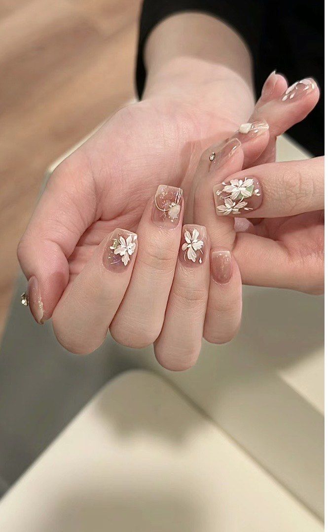 春日美甲#桃花美甲