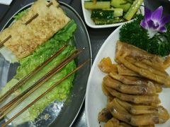 羊肉串腐皮-利杨记·本味轩粥坊·烧烤(宝体店)