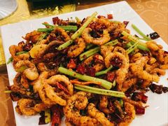 干煸鱿鱼须-大眼锅贴水饺(河东店)