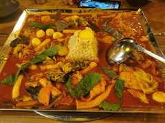 牛肉火山炒年糕-包装马车·韩国料理·포장마차