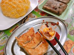 鲜肉韭菜煎饺-芬芳甜品(同福路店)