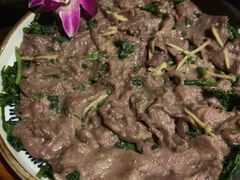 菜心干蒸牛肉-上楼私房菜(院士路店)