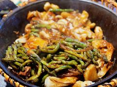 排骨豆角卷子-华盛园卷子王农家菜水库鱼