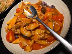 番茄黑米锅巴肉片-华豫川酒家(双子塔店)