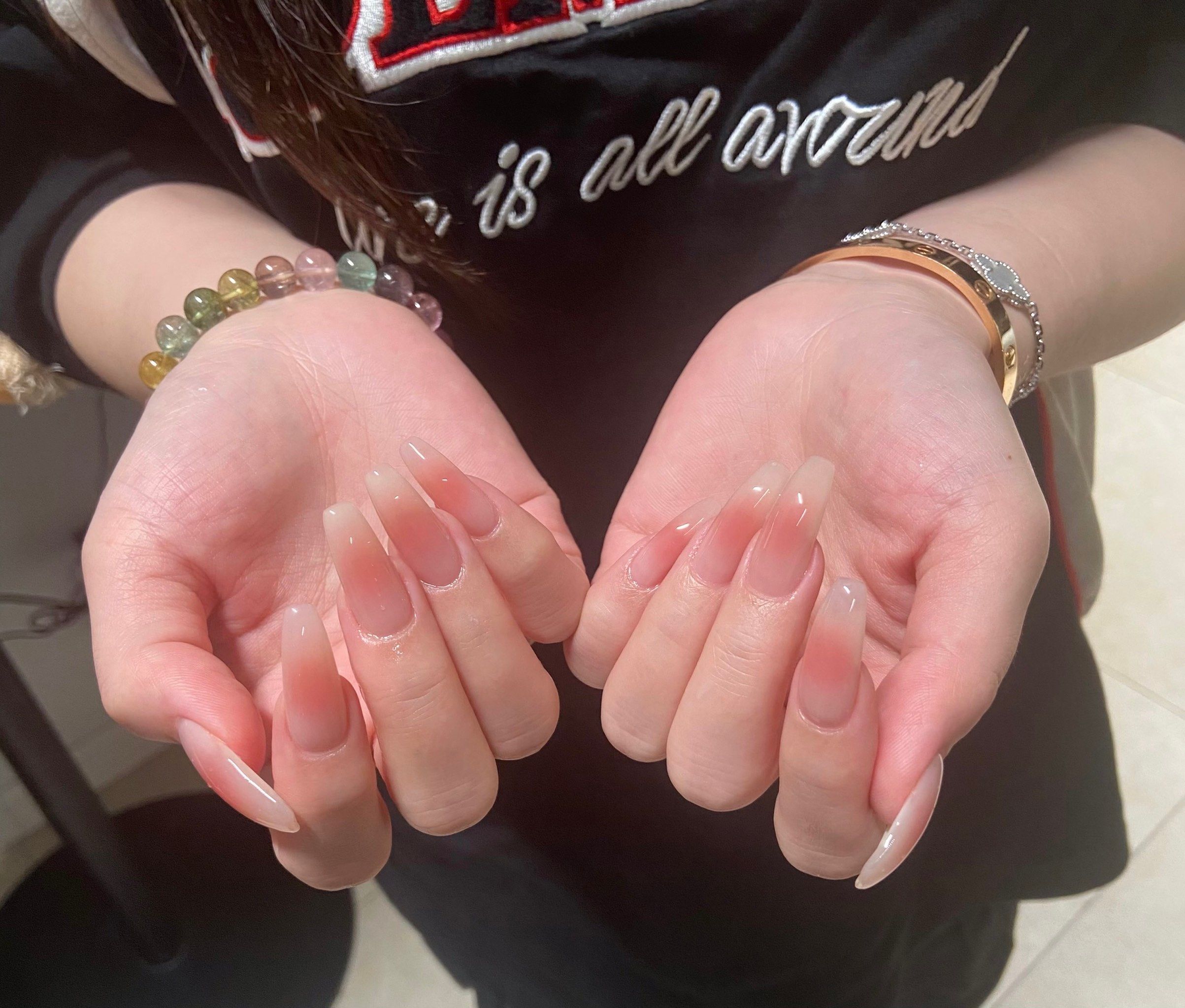 纯欲风美甲 好嫩好显白的颜色啊 爱了爱了