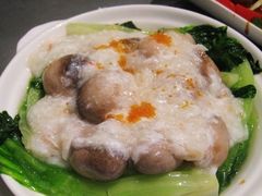 蟹粉扒菜胆菇-協成海鮮火鍋(老店)