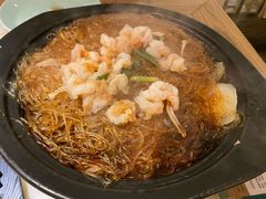 金银蒜蒸三宝粉丝虾-绿茶餐厅(西单老佛爷店)