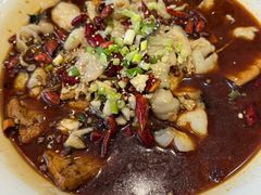 炝锅辣黑鱼片-老牌坊•鲁菜名店•地道济南菜(大观园商埠店)
