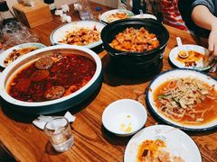 -东来菜馆•手抓海鲜家常菜•海鲜锅贴(鸽子窝店)