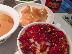 现炸辣椒油-北京老门框爆肚涮肉馆(锦业路店)
