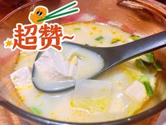 鸡汤小白菜煮榆林豆腐-西贝(吴江路湟普汇店)