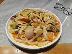 牛肉炒刀削面-河州春清真西北特色美食(虎踞路店)