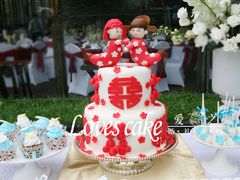 翻糖婚礼蛋糕-爱之婚礼蛋糕(建外SOHO西区店)