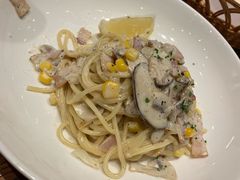 黑松露奶油蘑菇培根意面-麦田工坊(月湖店)