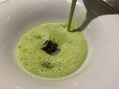 鳕鱼子芦笋汤-wann lounge 低温慢煮牛排·清吧