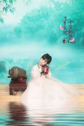 -后宫·古装汉服京剧儿童亲子全家福摄影
